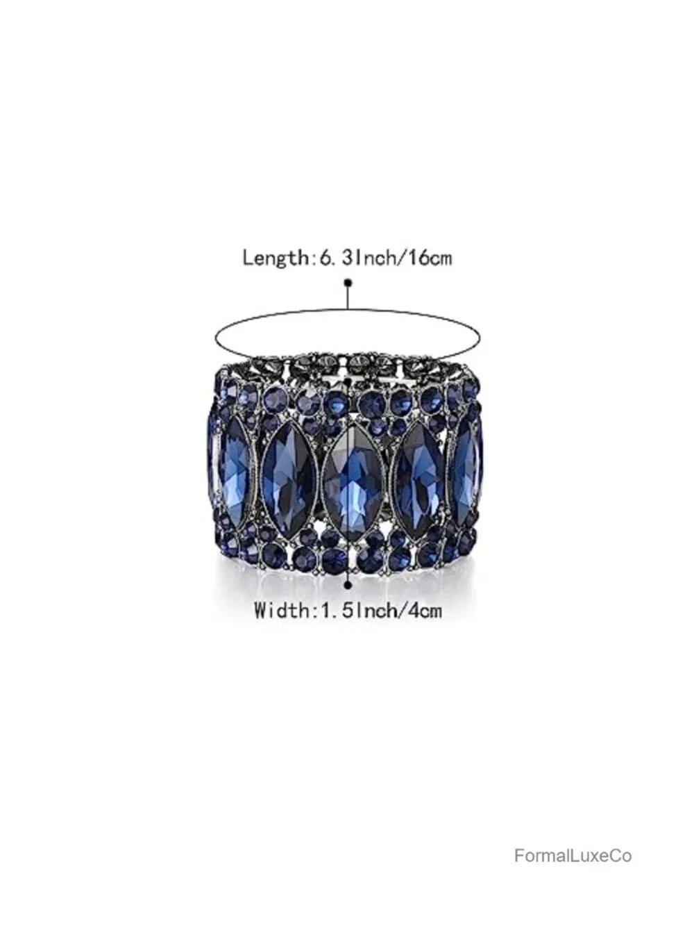 Crystal Stretch Bangle Bracelet Wedding Party Gift for Women